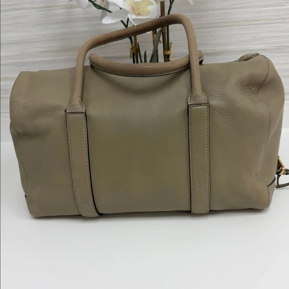 Chloe Taupe Leather Satchel